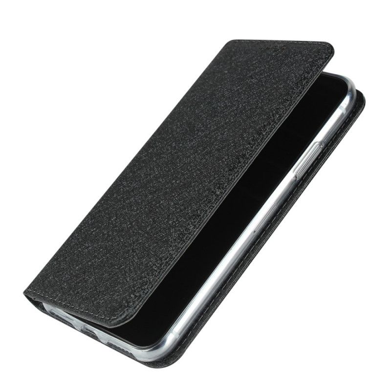Flip Case Für iPhone 11 Pro Max Schwarz Weicher Lederstil Mit Riemen