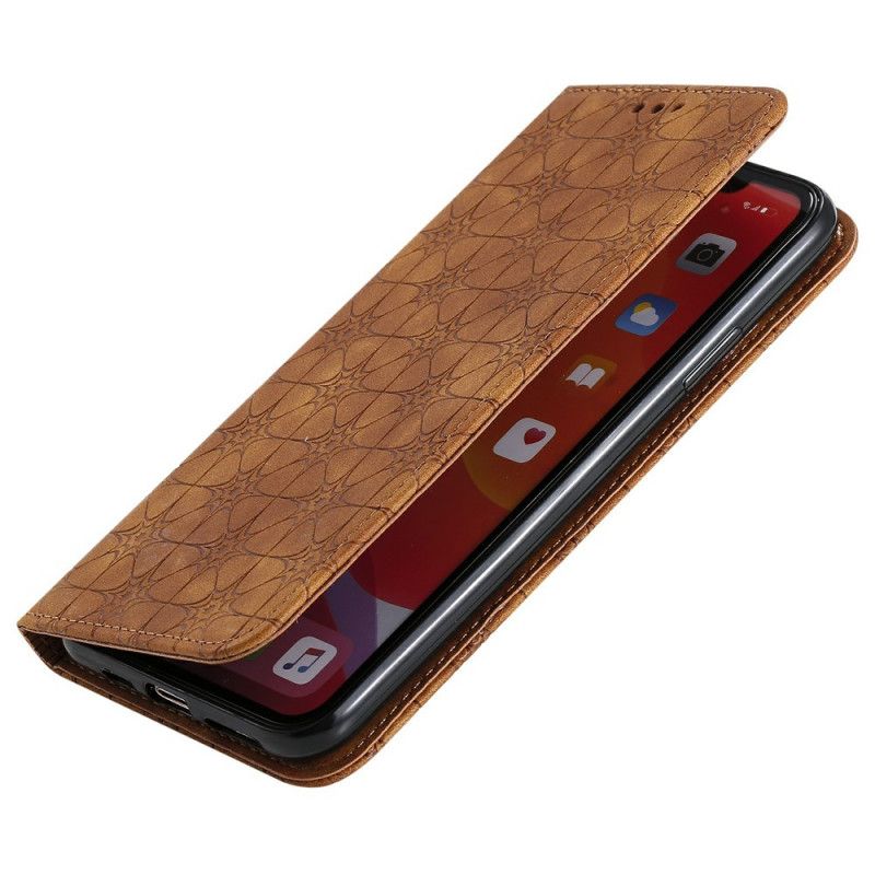 Flip Case iPhone 11 Pro Max Grün Barockblumen