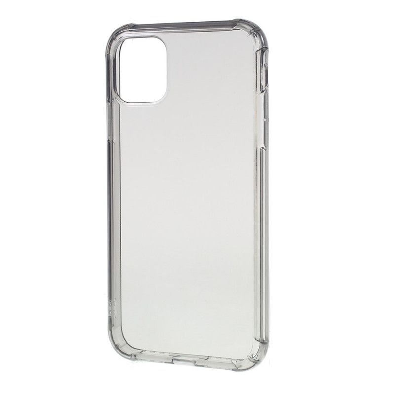 Hülle Für iPhone 11 Pro Max Grau Transparente Farbige Verstärkte Ecken