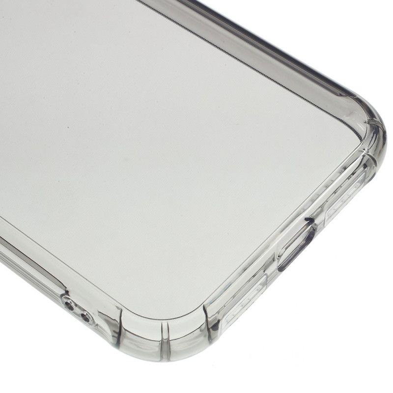Hülle Für iPhone 11 Pro Max Grau Transparente Farbige Verstärkte Ecken