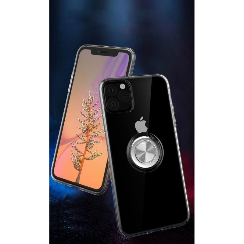 Hülle Für iPhone 11 Pro Max Schwarz Transparent Mit Stützring