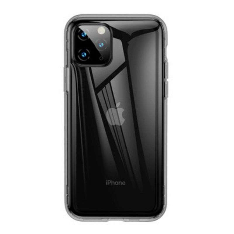 Hülle Für iPhone 11 Pro Max Schwarz Transparentes Silikon Plus