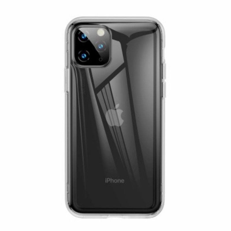 Hülle Für iPhone 11 Pro Max Schwarz Transparentes Silikon Plus