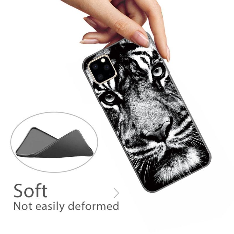 Hülle Für iPhone 11 Pro Max Schwarzweiss-Tiger