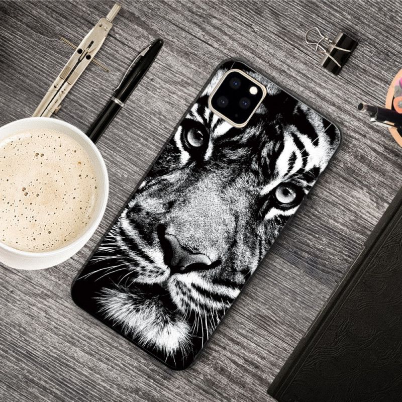 Hülle Für iPhone 11 Pro Max Schwarzweiss-Tiger