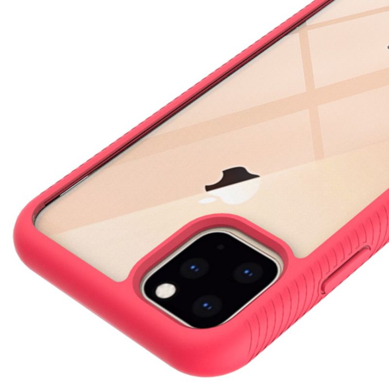Hülle Für iPhone 11 Pro Max Weiß Hybrid-Design Mit Auffälliger Kante