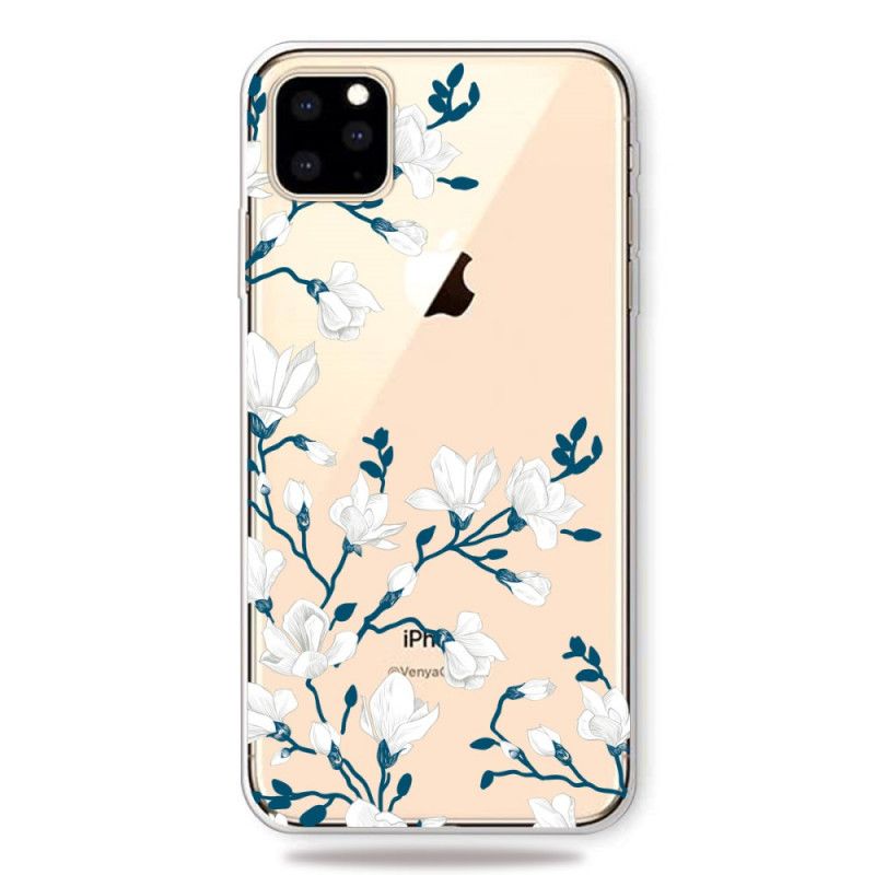 Hülle Für iPhone 11 Pro Max Weiße Blüten