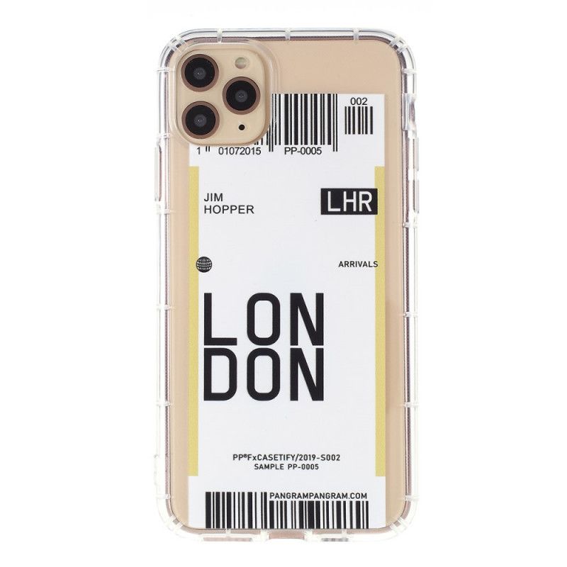 Hülle iPhone 11 Pro Max Bordkarte Nach London