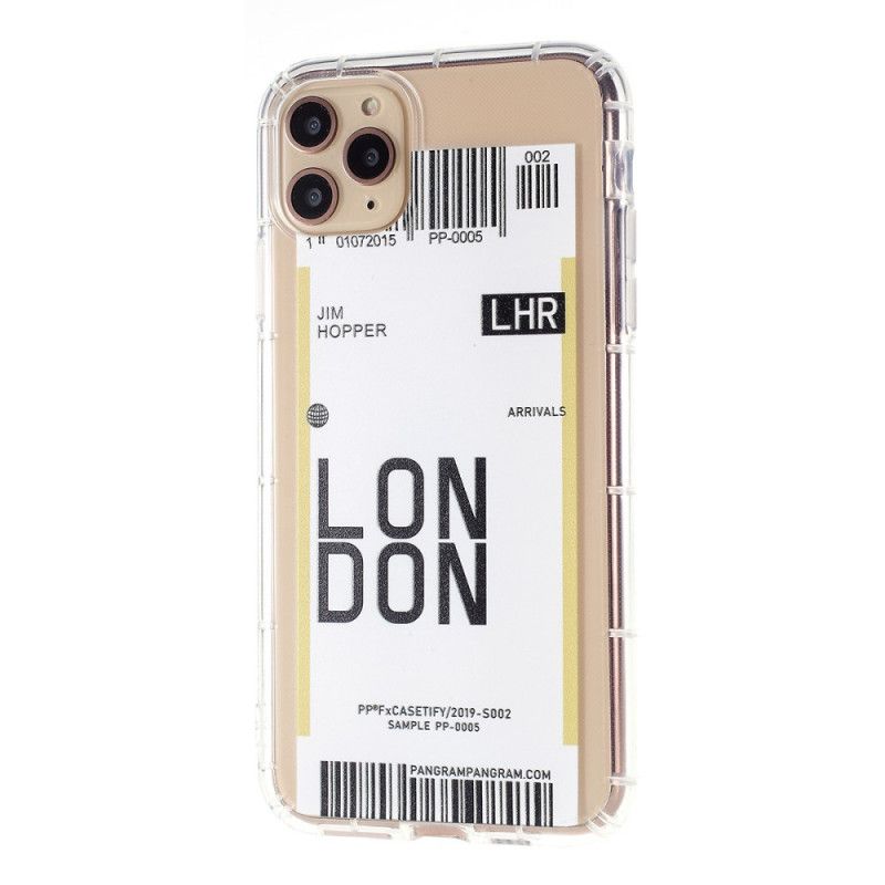 Hülle iPhone 11 Pro Max Bordkarte Nach London