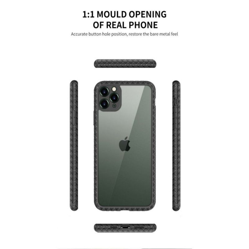 Hülle iPhone 11 Pro Max Handyhülle Gewebte Texturkanten
