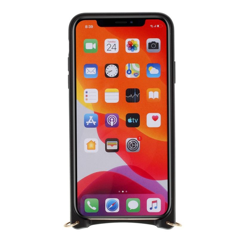 Hülle iPhone 11 Pro Max Schwarz Auffällig Mit Muturaler Zeichenfolge