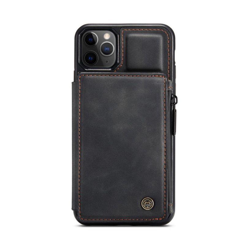 Hülle iPhone 11 Pro Max Schwarz Caseme Wallet-Stil