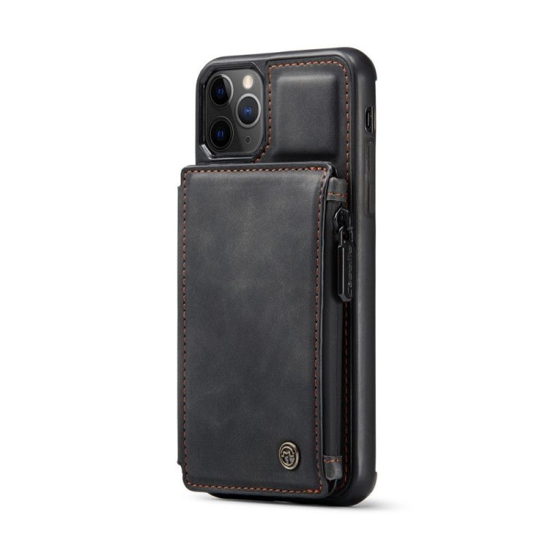 Hülle iPhone 11 Pro Max Schwarz Caseme Wallet-Stil