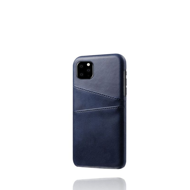 Hülle iPhone 11 Pro Max Schwarz Doppelter Karteninhaber