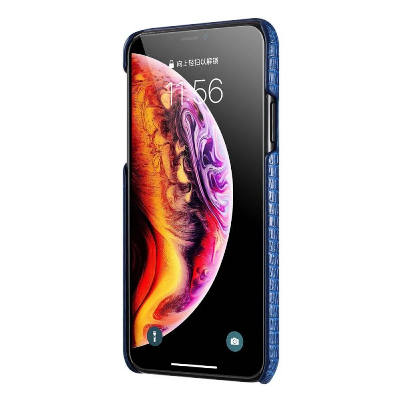 Hülle iPhone 11 Pro Max Schwarz Eidechsenstruktur