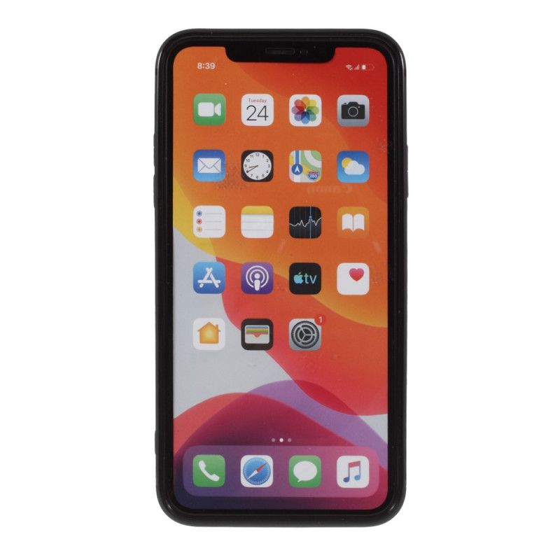 Hülle iPhone 11 Pro Max Schwarz Flexibles Mattes Silikon