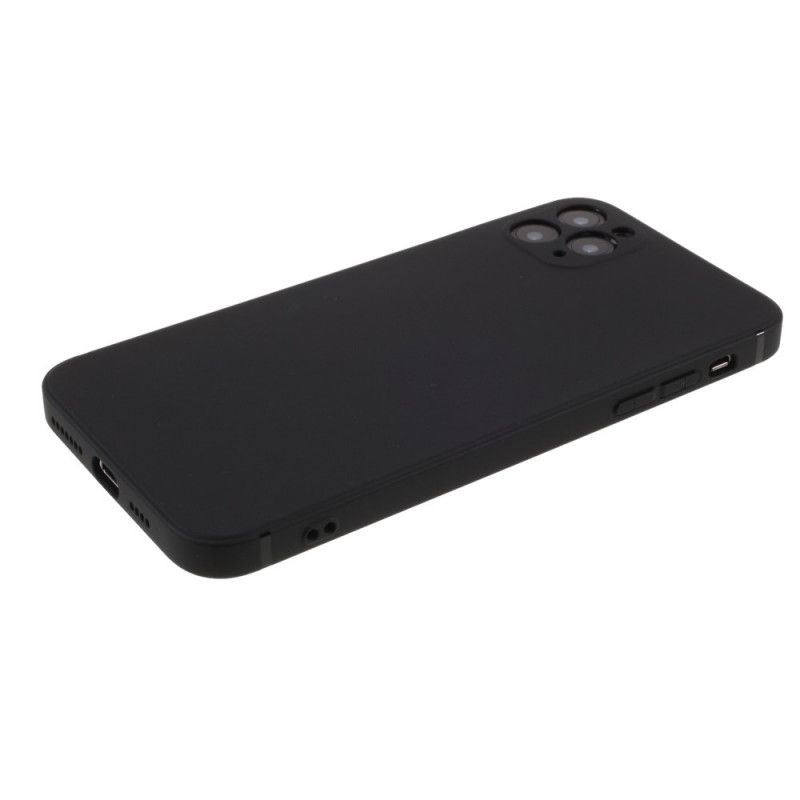 Hülle iPhone 11 Pro Max Schwarz Flexibles Mattes Silikon