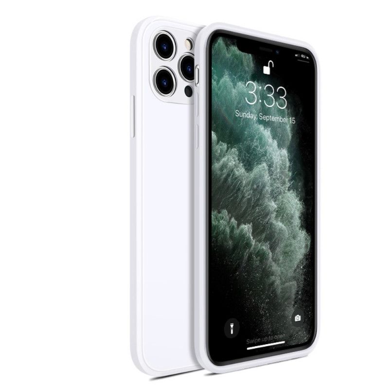 Hülle iPhone 11 Pro Max Schwarz Flüssiges Silikon Auf X-Ebene