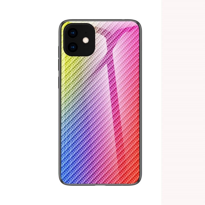 Hülle iPhone 11 Pro Max Schwarz Gehärtetes Kohlefaserglas