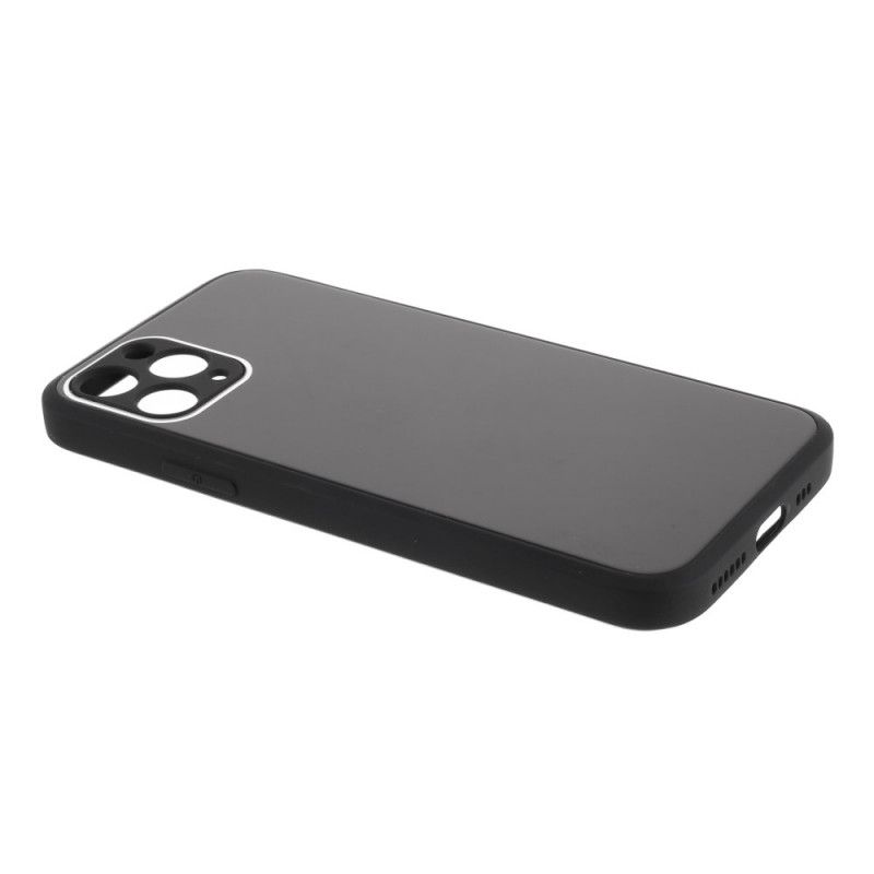 Hülle iPhone 11 Pro Max Schwarz Handyhülle Glasboden Und Silikonkanten