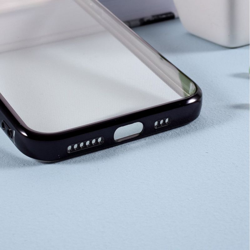 Hülle iPhone 11 Pro Max Schwarz Handyhülle Silikon Mit Farbigen Kanten