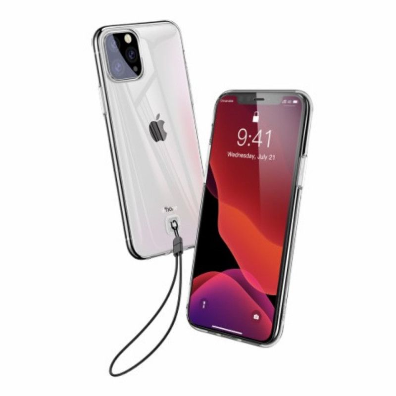 Hülle iPhone 11 Pro Max Schwarz Handyhülle Transparenter Baseus Mit Riemen