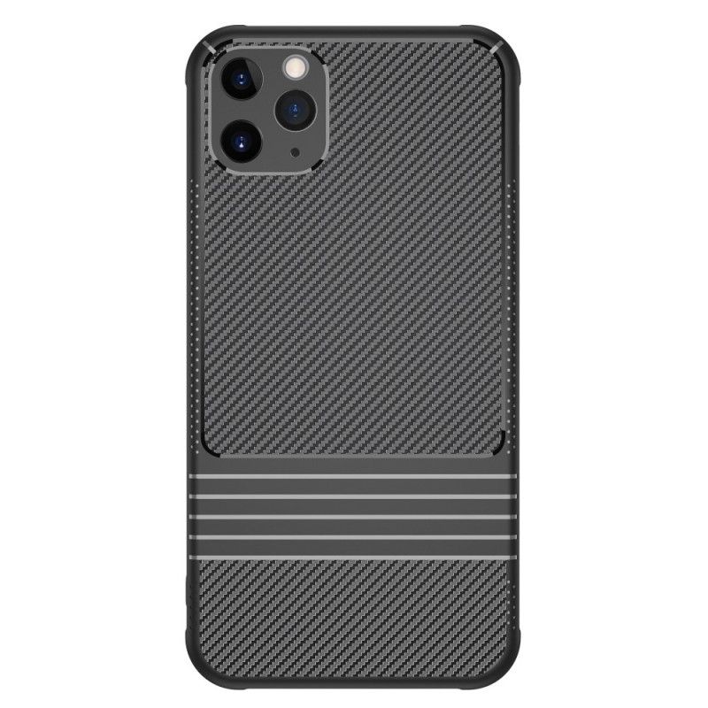 Hülle iPhone 11 Pro Max Schwarz Leeu-Kohlefaser