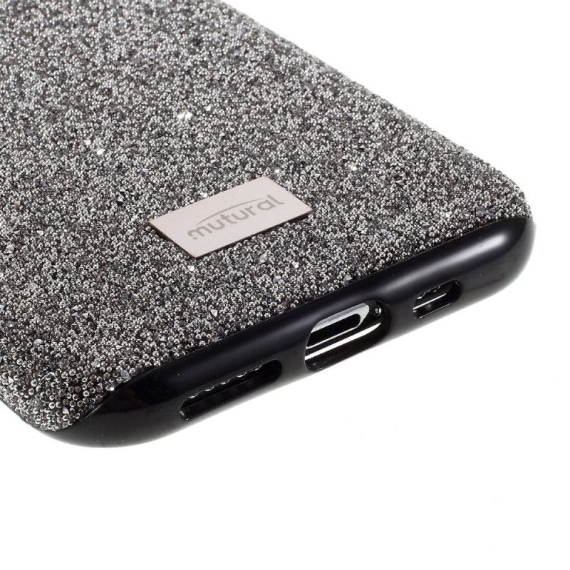 Hülle iPhone 11 Pro Max Schwarz Luxus-Mutantenstoff