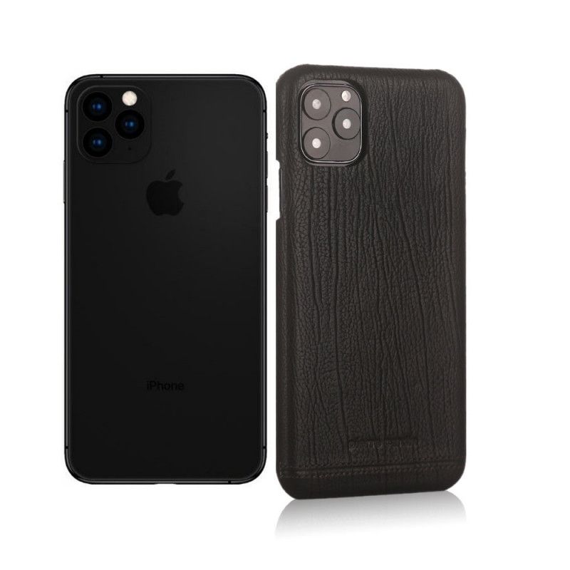 Hülle iPhone 11 Pro Max Schwarz Pierre Cardin Aus Echtem Leder