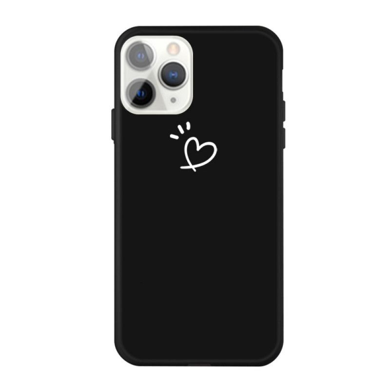Hülle iPhone 11 Pro Max Schwarz Schlagendes Herzsilikon
