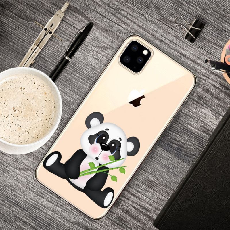 Hülle iPhone 11 Pro Max Transparenter Trauriger Panda