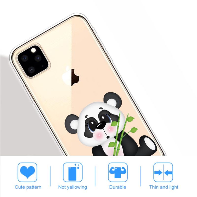 Hülle iPhone 11 Pro Max Transparenter Trauriger Panda