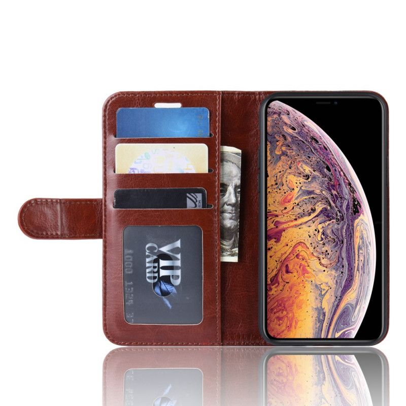 Lederhüllen Für iPhone 11 Pro Max Schwarz Designer-Lederstil