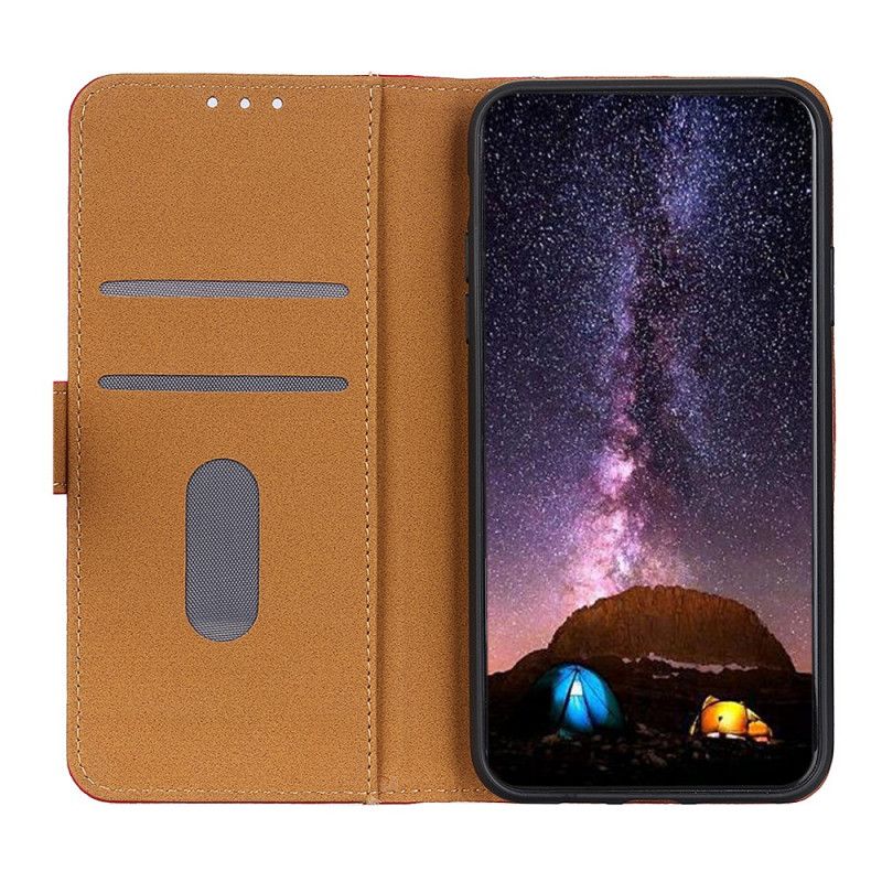 Lederhüllen iPhone 11 Pro Max Nähte Mit Litschileder-Effekt