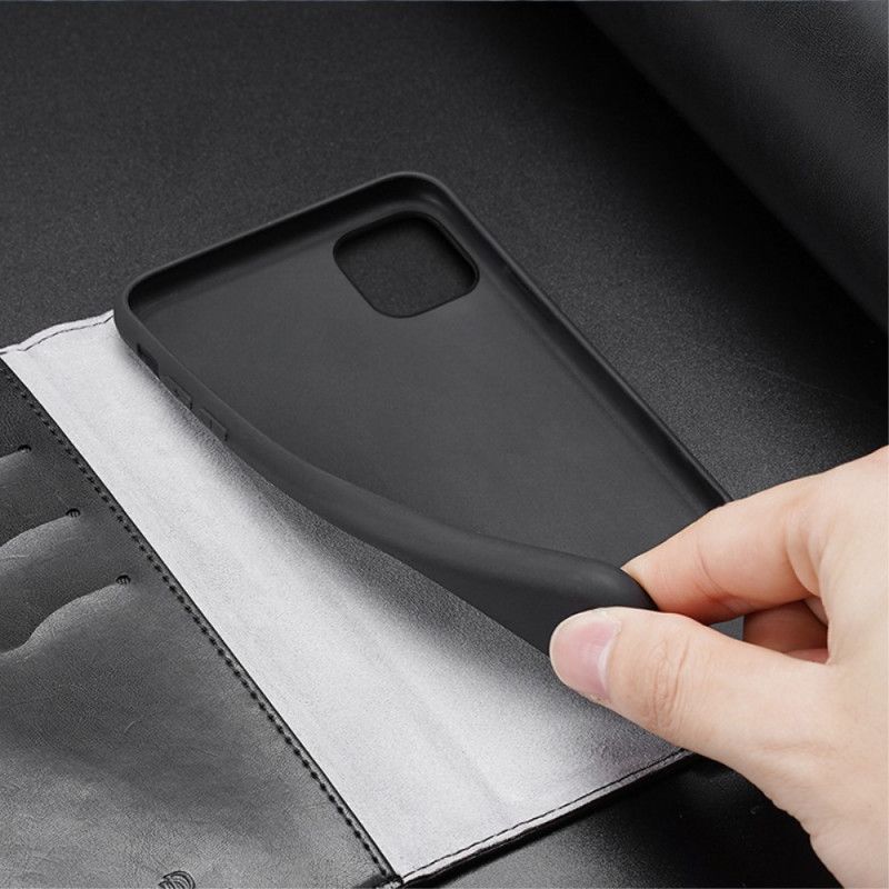 Lederhüllen iPhone 11 Pro Max Schwarz Handyhülle Kado Series Dux Ducis