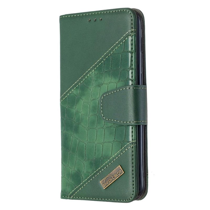 Lederhüllen iPhone 11 Pro Max Schwarz Klassischer Krokodilhauteffekt