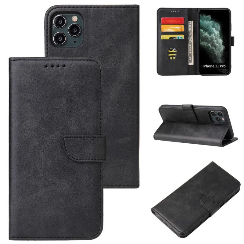 Lederhüllen iPhone 11 Pro Max Schwarz Vintage Lederstil