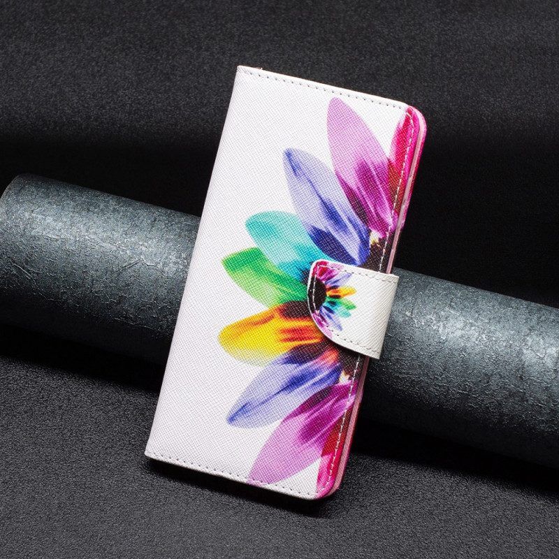 Flip Case Für Xiaomi Redmi Note 12 5G Aquarellblume