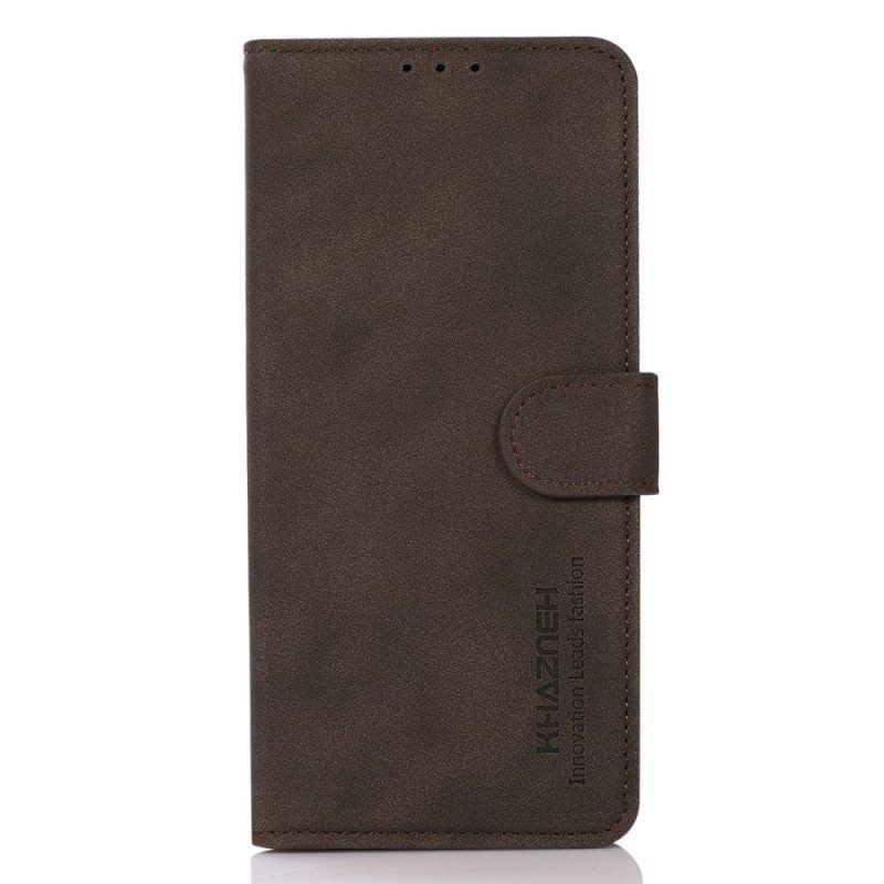 Flip Case Für Xiaomi Redmi Note 12 5G Khazneh Modischer Ledereffekt