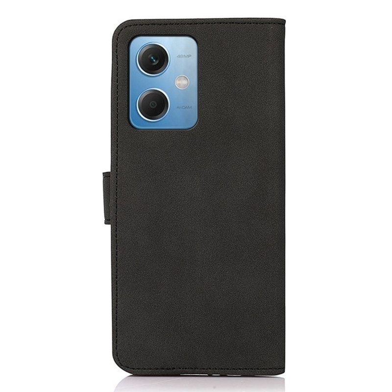 Flip Case Für Xiaomi Redmi Note 12 5G Khazneh Modischer Ledereffekt