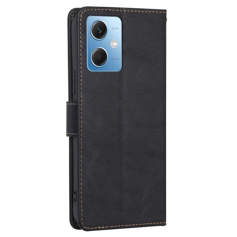 Flip Case Für Xiaomi Redmi Note 12 5G Klassisches Rfid