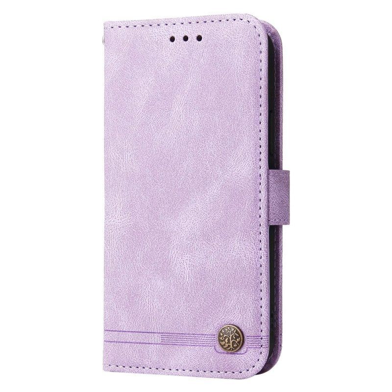 Flip Case Für Xiaomi Redmi Note 12 5G Lederstil Mit Dekorativer Niete