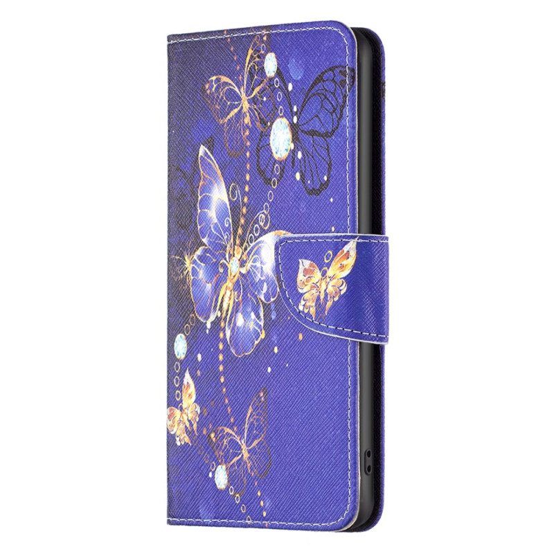 Lederhüllen Für Xiaomi Redmi Note 12 5G Die Schmetterlinge
