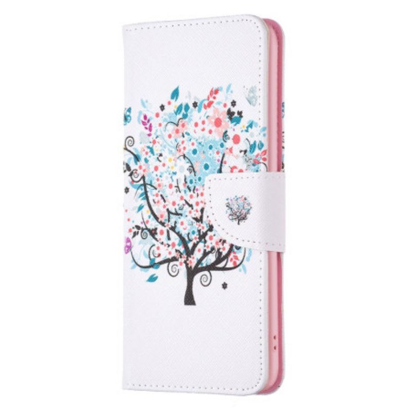 Lederhüllen Für Xiaomi Redmi Note 12 5G Geblümter Baum