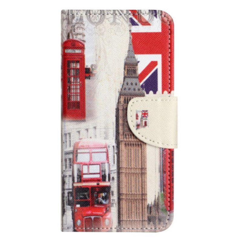 Lederhüllen Für Xiaomi Redmi Note 12 5G Londoner Leben