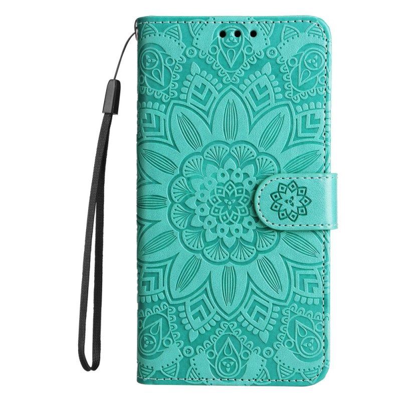 Lederhüllen Für Xiaomi Redmi Note 12 5G Mit Kordel Mandala-dekoration Mit Riemen