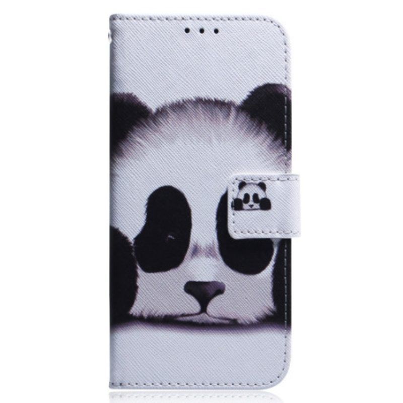 Lederhüllen Für Xiaomi Redmi Note 12 5G Mit Kordel Riemchenpanda