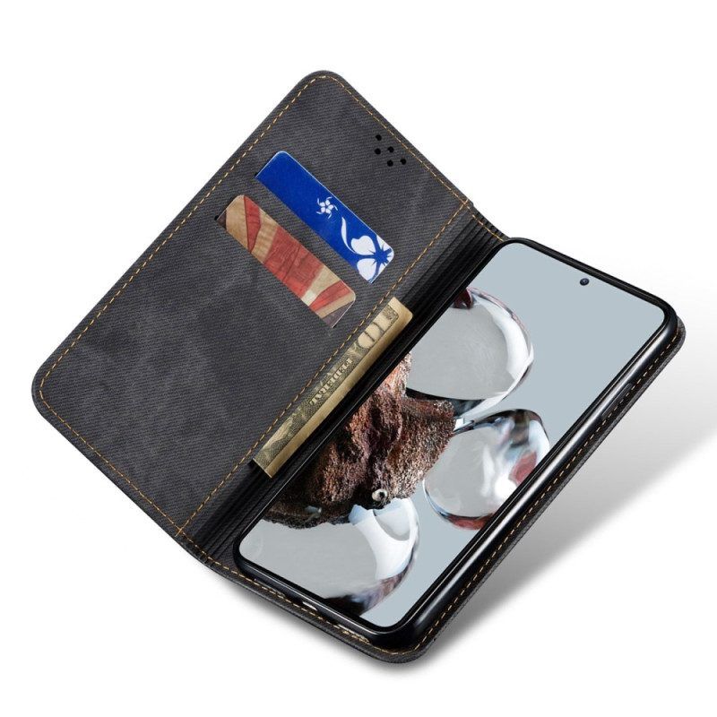 Schutzhülle Für Xiaomi Redmi Note 12 5G Flip Case Denim-stoff