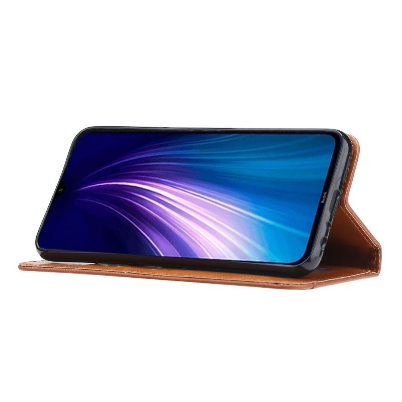 Flip Case Xiaomi Redmi Note 8 Schwarz Kartenhalter Aus Kunstleder