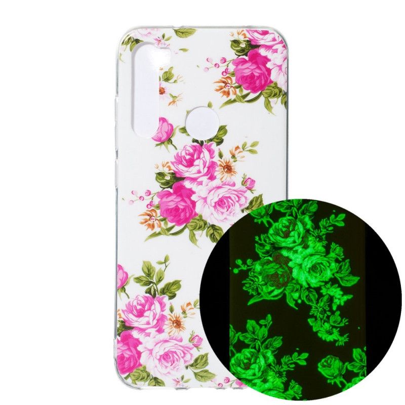 Hülle Für Xiaomi Redmi Note 8 Fluoreszierende Freiheitsblumen